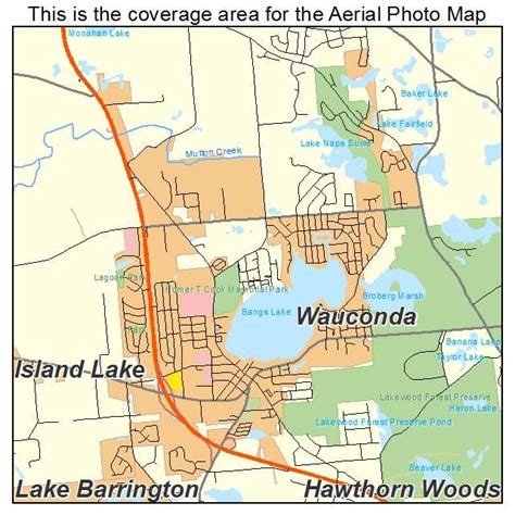 Aerial Photography Map of Wauconda, IL Illinois