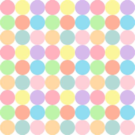 Seamless Background With Multicolored Pastel Tones Circle Pattern