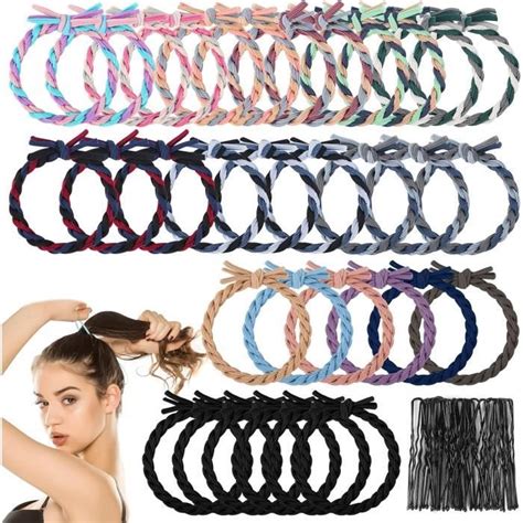 Élastiques À Cheveux Multicolore 54 Pcs Élastique À Cheveux De