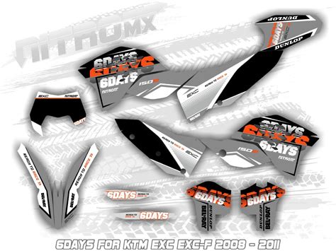 NitroMX Graphic Kit For KTM EXC EXC F 125 250 300 450 530 2008 2009