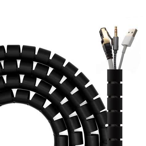 A Organizador De Cable En Espiral Mm Negro M Aisens