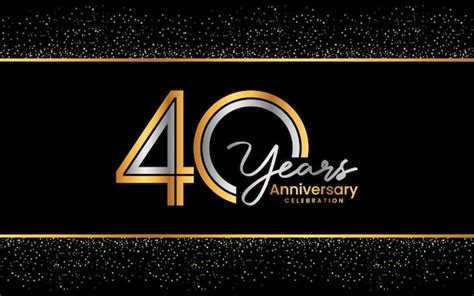 Premium Vector 40th Anniversary Logo Design With Double Line Concept Logo Vector Template