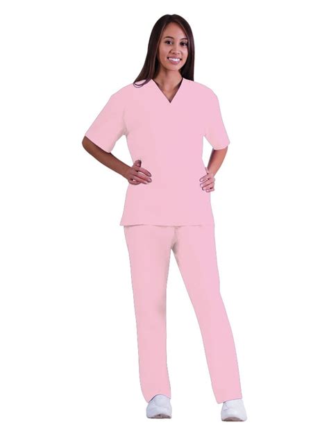 Two Piece Scrub Set Pink Xx Large Walmart