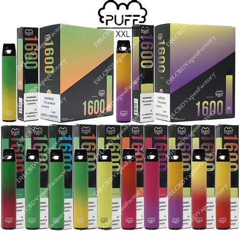 Newest PUFF XXL 1600 Puffs Hits Disposable Device Vape Pen Pre Filled