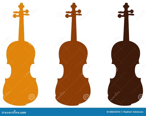 Silhueta Do Violino Ilustra O Do Vetor Ilustra O De Instrumento