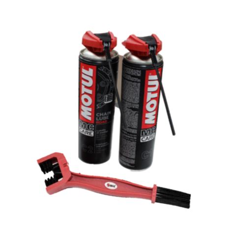 Motul Chain Care Cleaning Cleaner Lube Brush Kit For Motorcycle