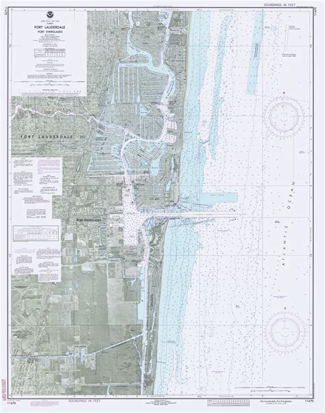 Fort Lauderdale And Port Everglades 1980 Old Map Nautical Chart Ac