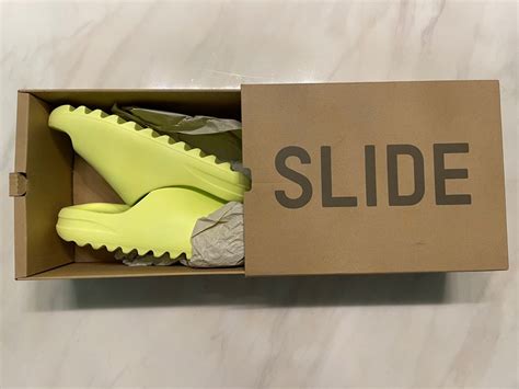 Yeezy Slides Glow Green 20222023 Restock Mens Fashion Footwear Flipflops And Slides On