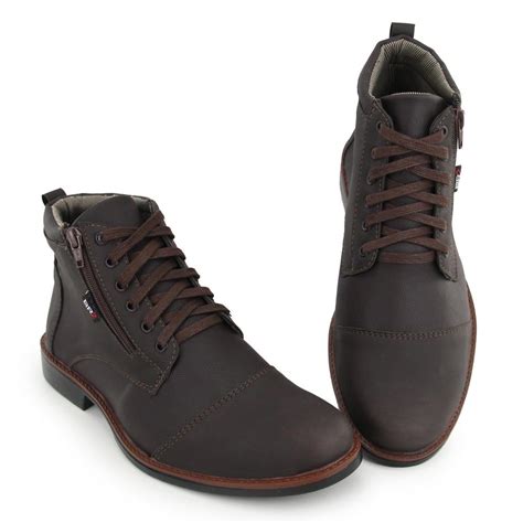 Bota Coturno Casual Masculino Cano Médio Br2 1761 Café Dicas