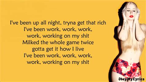 Iggy Azalea Work Lyrics Video Youtube