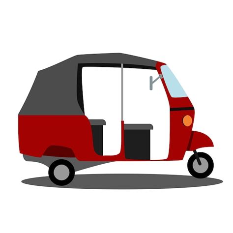 Premium Vector Flat Vector Illustration Of Three Wheeler Tuk Tuk