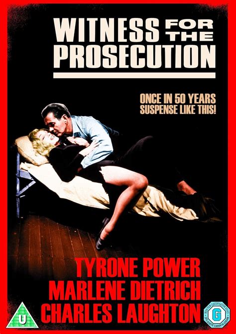 Witness For The Prosecution Charles Laughton Marlene Dietrich Tyrone Power Elsa Lanchester