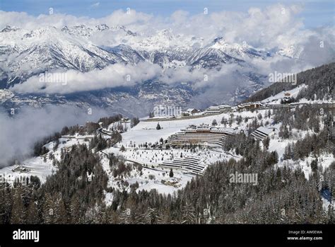 Cityscape Gressan Pila Valle D Aosta Italy Stock Photo Alamy