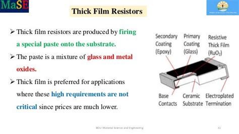 Thin film and thick film resistor