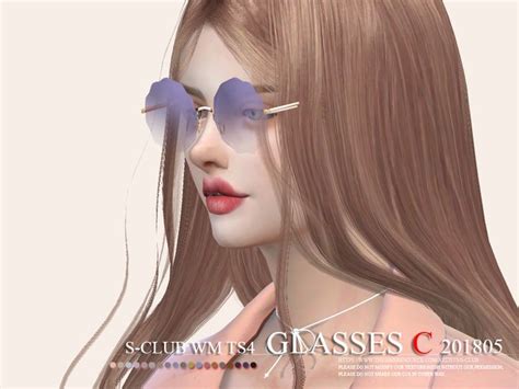 S Club Ts4 Wm Glasses C Glasses Mirrored Sunglasses Women Sims 4