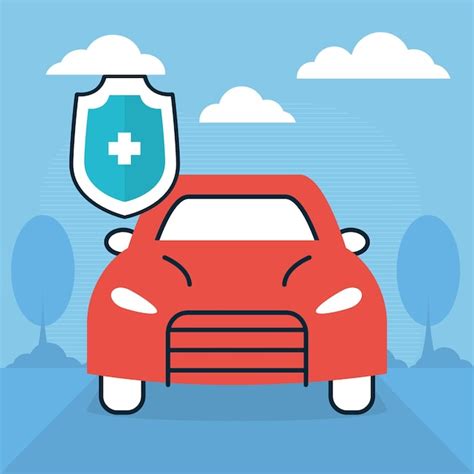 Premium Vector Car Insurance Illustration