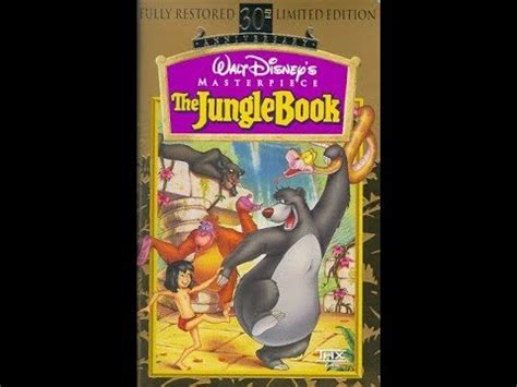 Opening To The Jungle Book 1997 VHS Version 2 YouTube