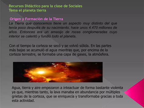 Origen Y Formacion De La Tierra Ppt