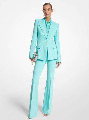 Georgina Stretch Pebble Crepe Blazer Michael Kors