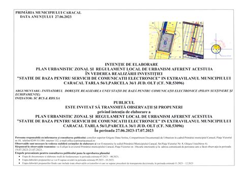 Inten Ie De Elaborare Plan Urbanistic Zonal I Regulament Local De