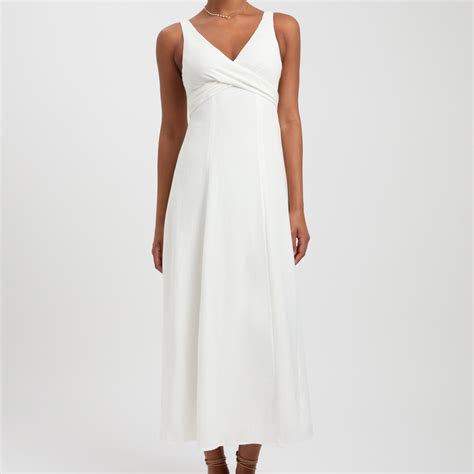 Hayman Tie Midi Dress KookaÏ Australia