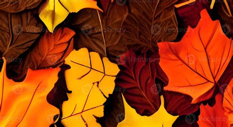 Red And Orange Autumn Leaves Background Outdoor Colorful Backround