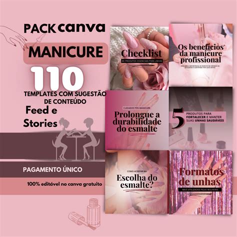 Pack Canva Manicure Margarete Tolentino Hotmart