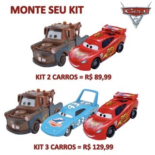 Kit Mate Guido Disney Carros Miniatura Em Metal Mattel Carrinho