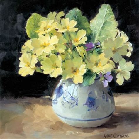 Primroses with Violet - Blank Card | Mill House Fine Art – Publishers ...