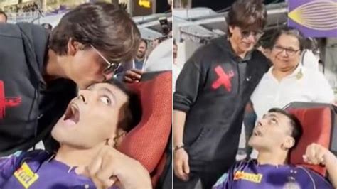 SRK wins hearts all over again, kisses specially-abled KKR fan in ...