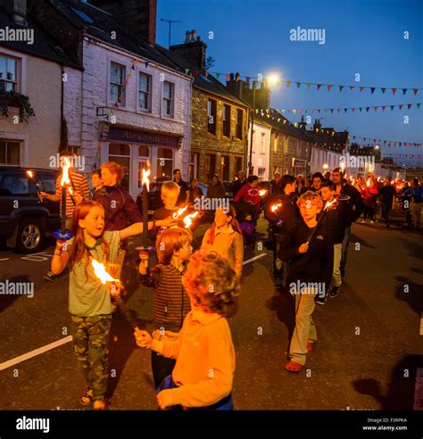 Gatehouse Of Fleet Gala 2015 Torchlight Parade And Fireworks Display