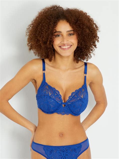 Soutien Gorge Dentelle Sans Complexe Bleu Kiabi 28 00