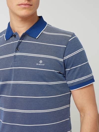 Gant Poloshirt Aus Pima Baumwolle Jeansblau Online Kaufen