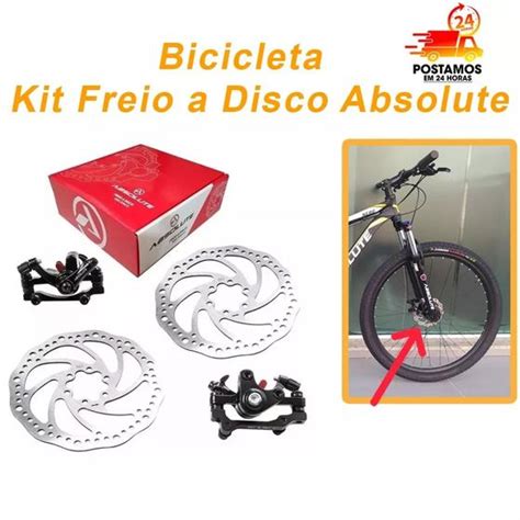 Kit Freio A Disco Mec Nico Absolute Bicicleta Pin A Disco Pastilhas