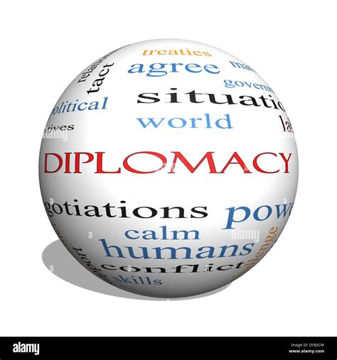 Diplomacy D Sphere Word Cloud Concept With Great Terms Such As World