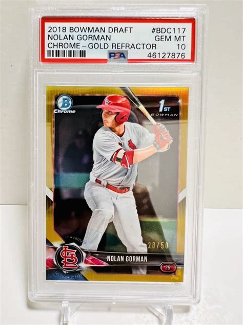 Yahoo オークション 50シリ PSA10 Nolan Gorman 2018 Topps Bowman D