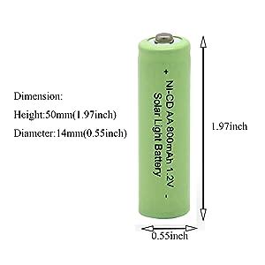 QBLPOWER Ni CD AA 800mAh 1 2V Rechargeable Battery For Solar Outdoor