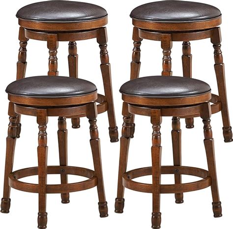 Amazon ERGOMASTER Bar Stools Set Of 4 Swivel Barstools 24 Inch