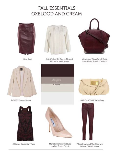 Oxblood And Cream Color Palette For The Fall Antique Winter Deep