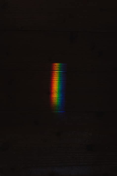 Rainbow Dark Glare Shine Light Multicolored Motley Ray Hd Phone