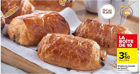 Promo Pains Au Chocolat Pur Beurre Chez Carrefour Icatalogue Fr