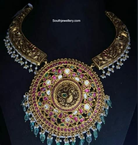 Nakshi Kante Necklace With Kundan Pendant Photo Antique Bridal