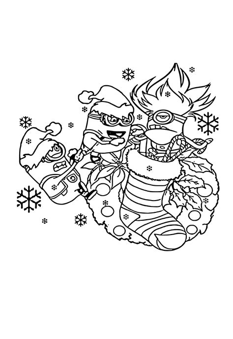 Despicable Me Minions Christmas Coloring Pages Coloring Pages