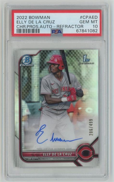 Psa Gem Mintelly De La Cruz Bowman Chrome Prospect