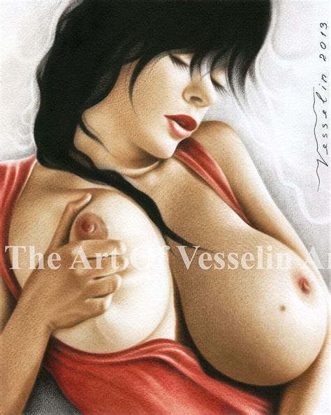 Print Of An Original Female Nude Oil Painting Amazing Woman Erotic