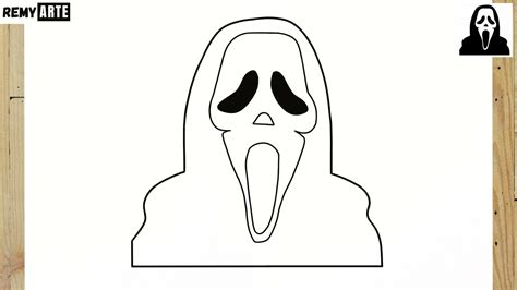 How To Draw Ghostface Scream Easy Step By Step Ghostface Drawing