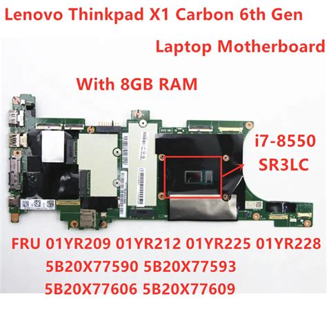 Lenovo Thinkpad X Carbon Th Gen Laptop Motherboard Cpu I U Ram