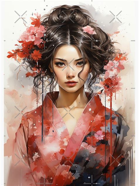 Geisha Watercolor Painting