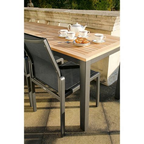 Barlow Tyrie Aura Narrow Rectangular Dining Table Teak Top