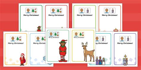 Twinkl Symbols: Christmas Card Inserts (teacher made)